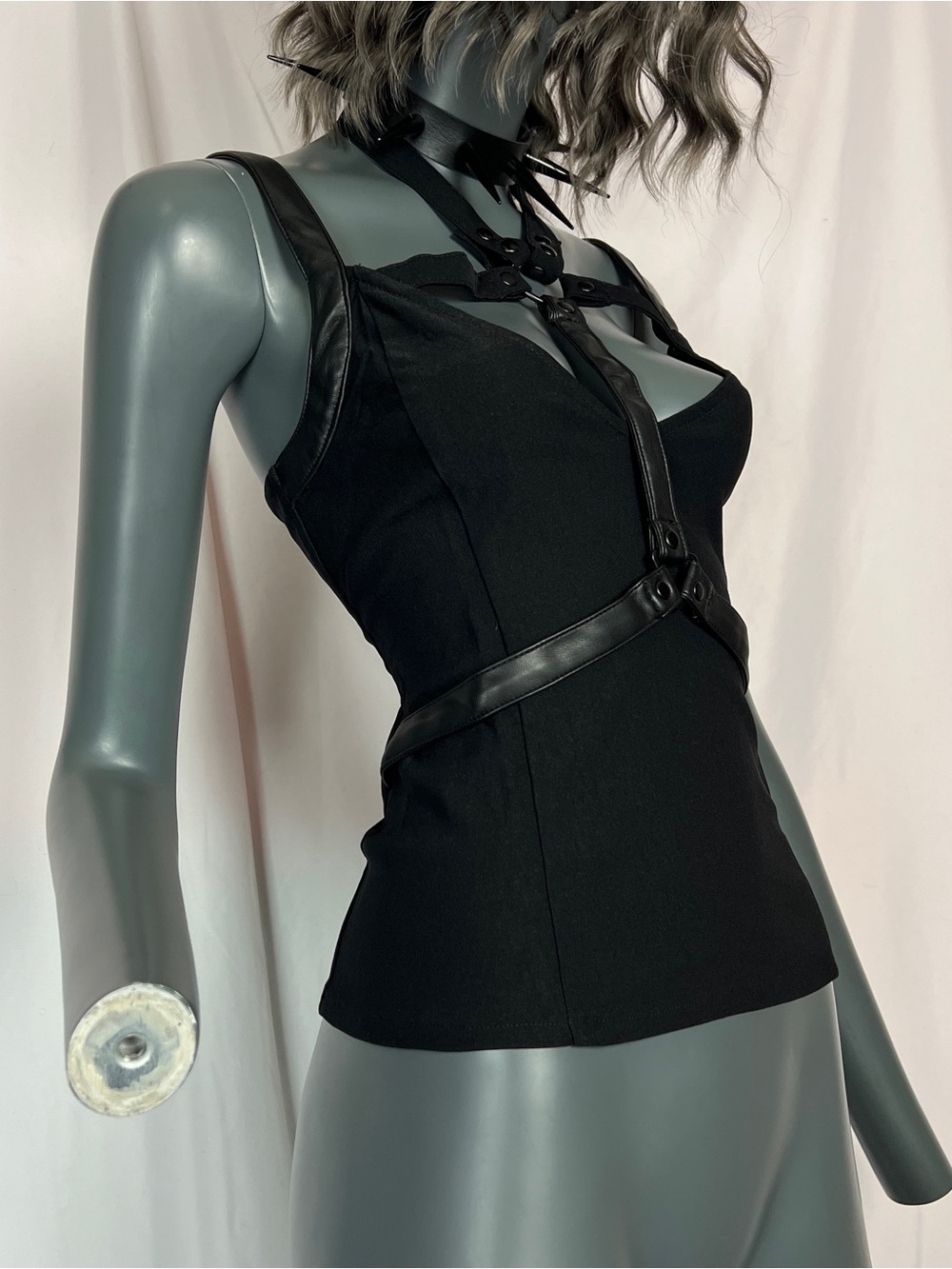 Killstar Black Harness Power Surge Tank Top